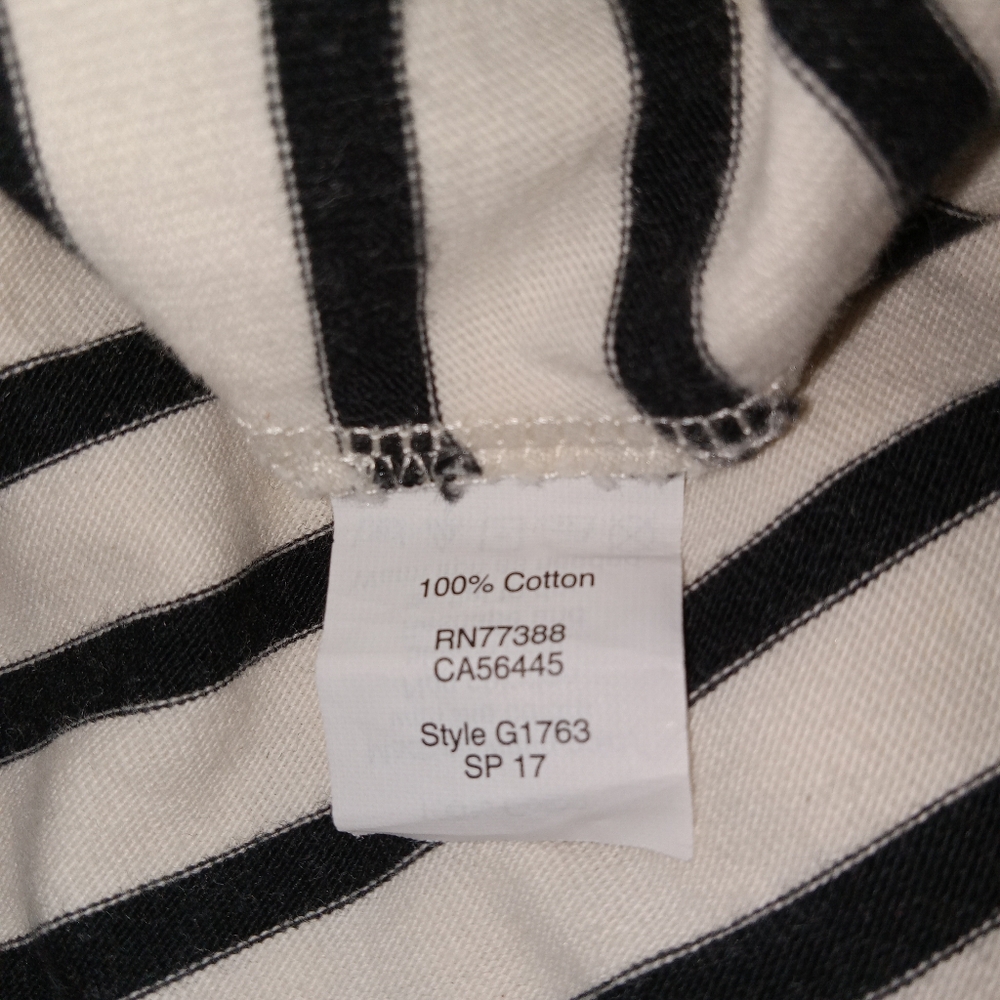 Madewell Gray/Cream Cotton Dress Small - Picture 6 of 6